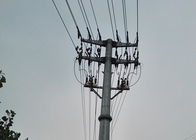 330KV Elektryczna stalowa linia przesyłowa Słupy wysokiego napięcia Słupy stożkowe