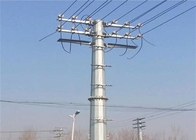 Ocynkowany słup elektryczny 33kv Linia przesyłowa wysokiego napięcia Stalowy słup wieżowy