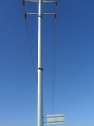 13,8 KV ocynkowany stożkowy stalowy słup rurowy kuty do elektrycznej wieży transmisyjnej