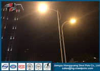 Zewnętrzne ocynkowane ocynkowane latarnie uliczne Słupy oświetleniowe Q345 Pojedyncze ramię