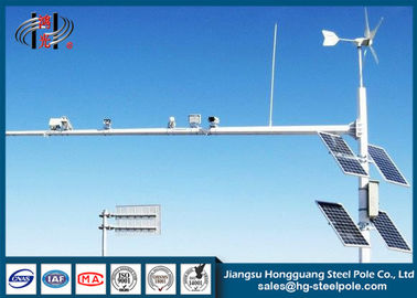 Solar / Wind Power Traffic Kamera CCTV Biegun Hot Roll Steel Q235